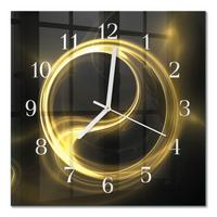 WANDUHR aus Glas 30x30 cm - Abstraktionskreis - Gelb, Glas (30/30/0.4cm) - TULUP