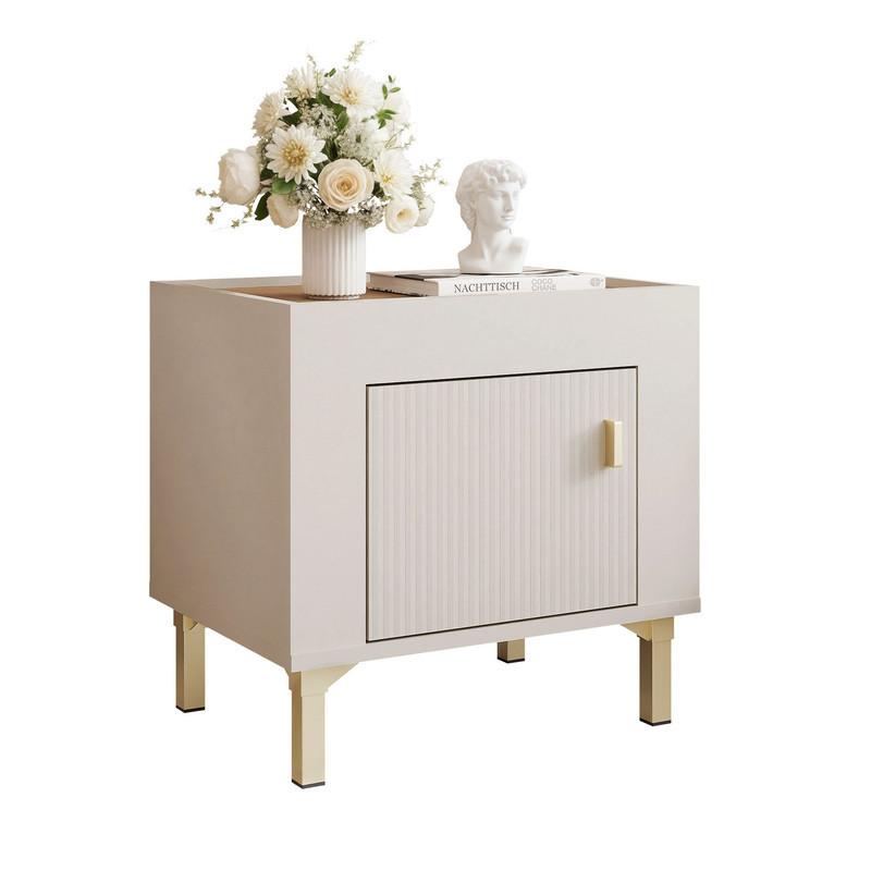 NACHTSCHRANK AVENA 48/36/47 cm Kaschmir/Eiche - Kaschmir, Holzwerkstoff/Kunststoff (48/47/36cm) - Idohome