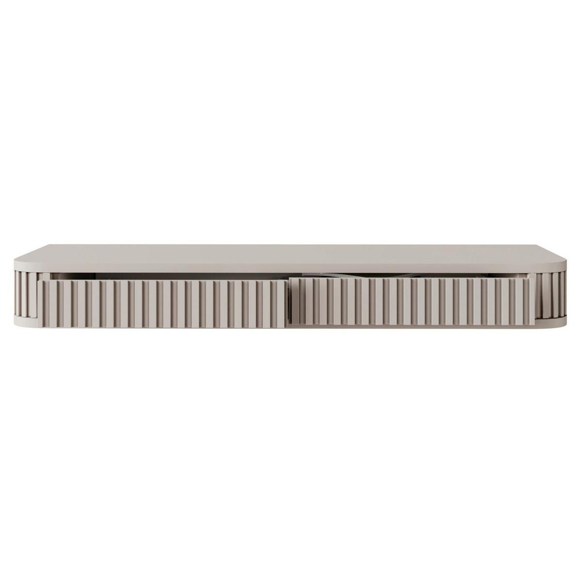 SCHMINKTISCH Ovarlo Greige mit 2 Schubladen 113 cm - Taupe, Holzwerkstoff (113.2/13/38cm) - Selsey