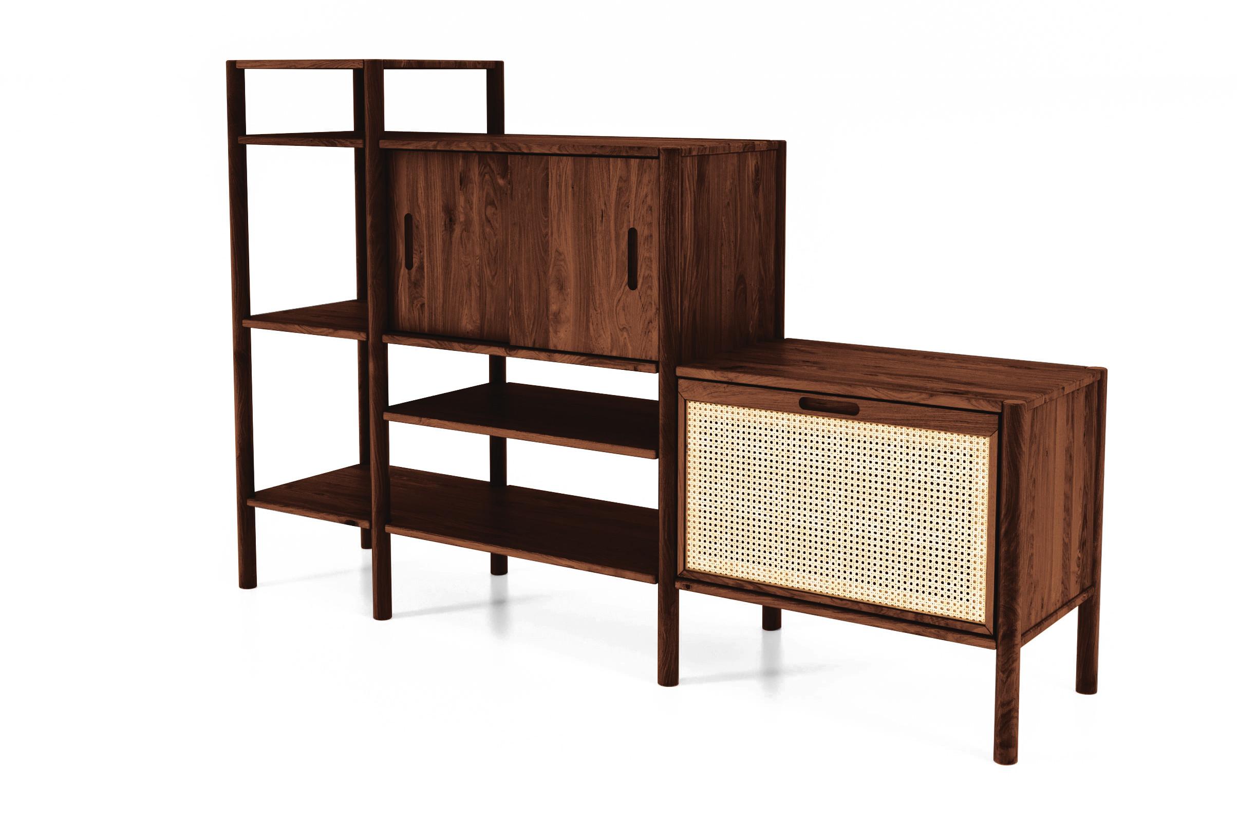 REGAL INA Wildeiche - Dunkelbraun, Holz (190/123/46cm) - byoak