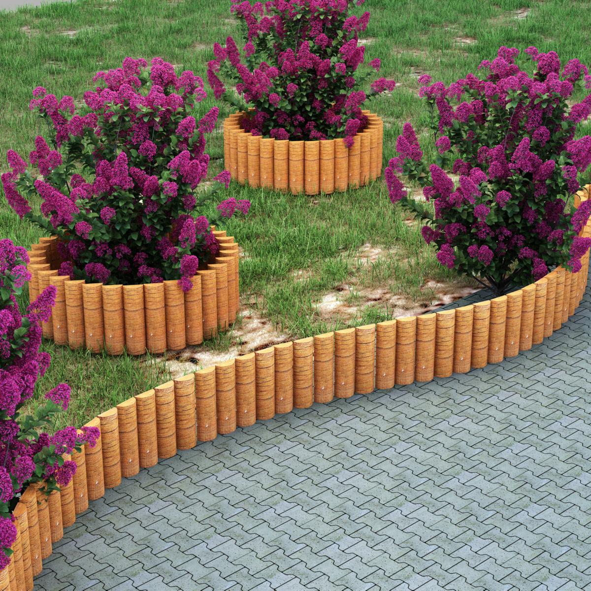 PALISADE Rotta - Naturfarben, Holz (150/20/1.8cm) - [en.casa]