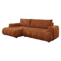 ECKSOFA Haiti, Seite: Links LC+2R - Schwarz/Bronzefarben, Holz/Textil (276/156cm) - MIRJAN24