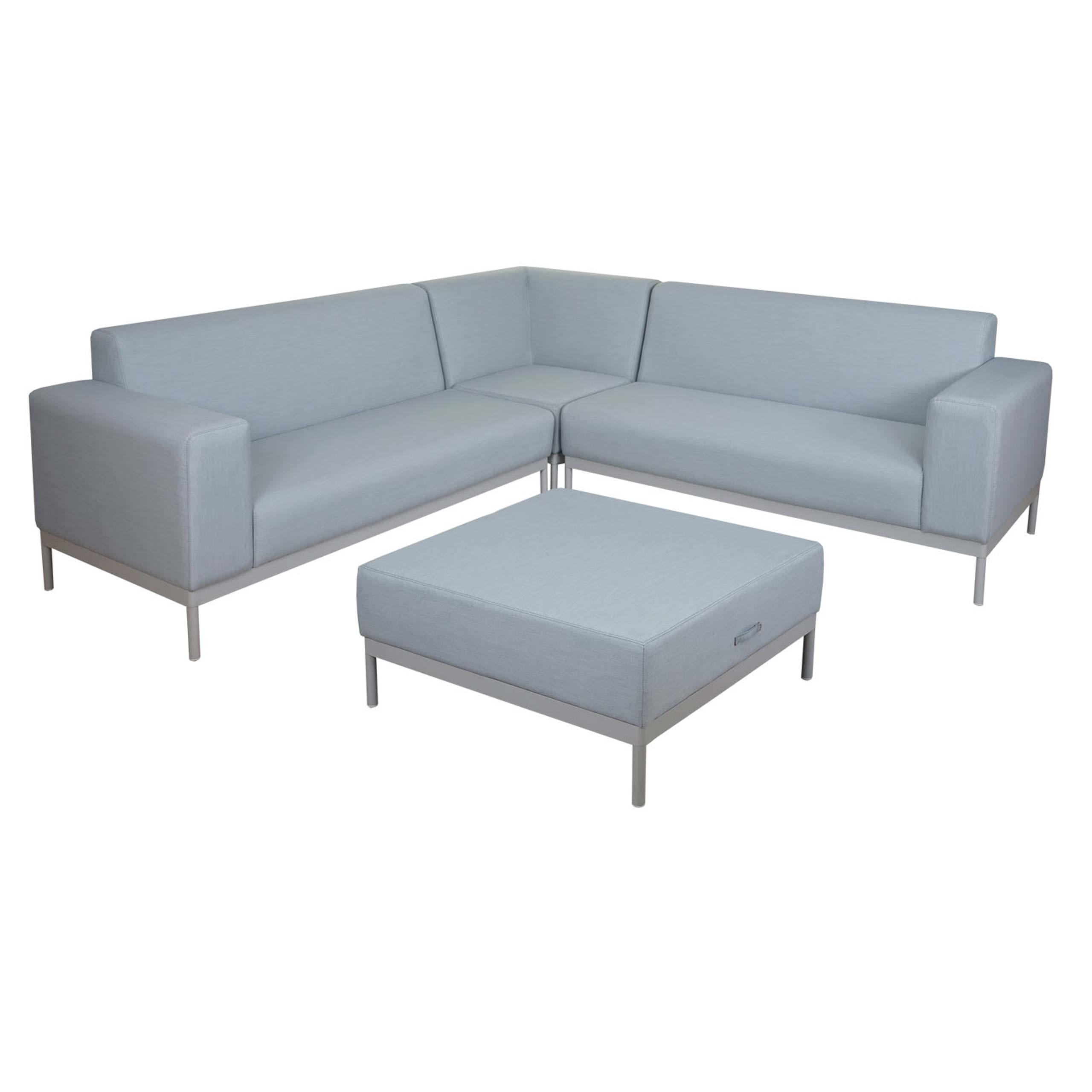 ALU-GARTEN-GARNITUR Hellblau - Hellblau, Textil - MCW