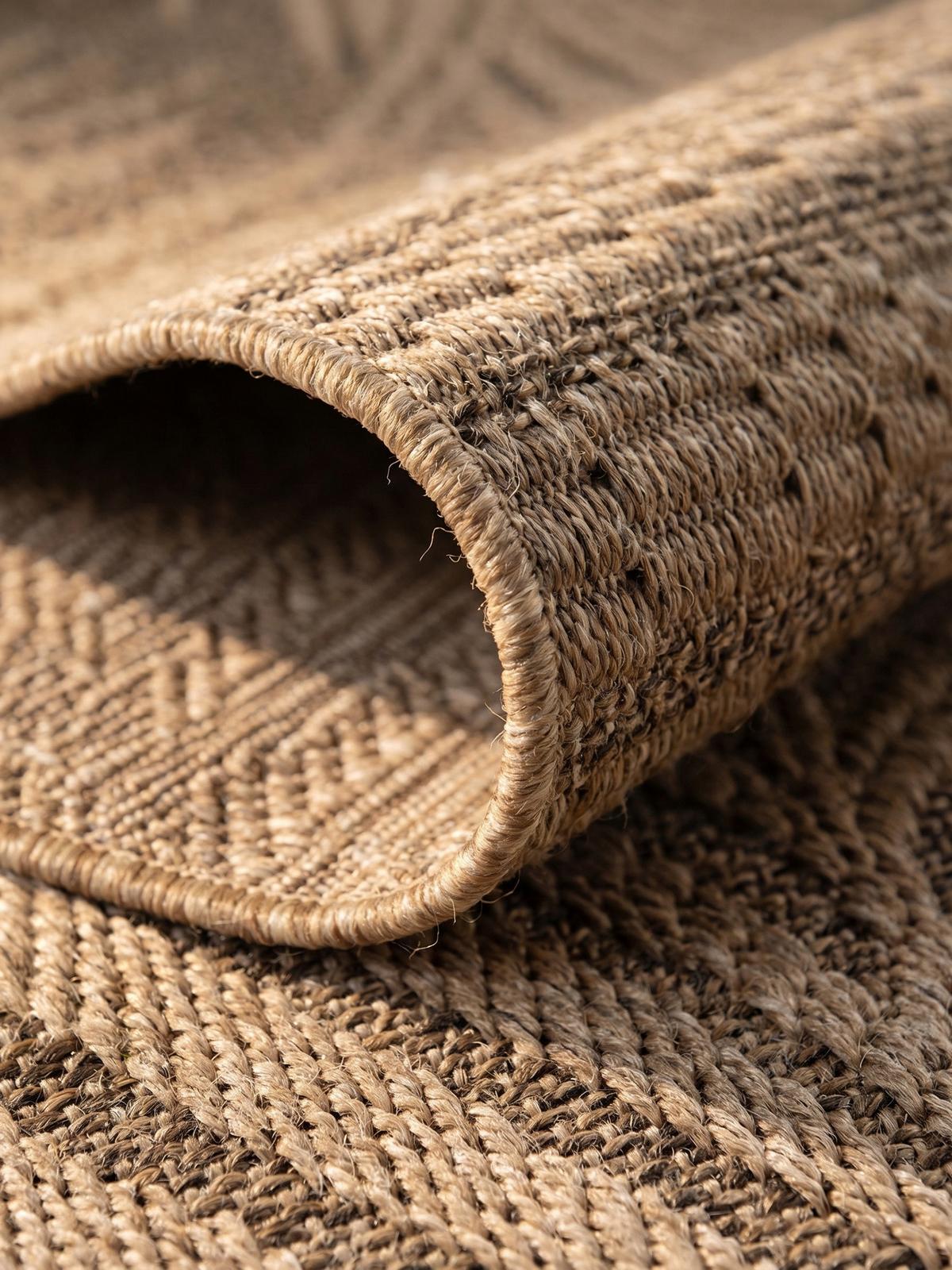 TEPPICH Outdoor ARLBERG in Braun, in Jute-Optik, Ø 200 cm - Braun, Textil (200/200cm) - KADIMA DESIGN