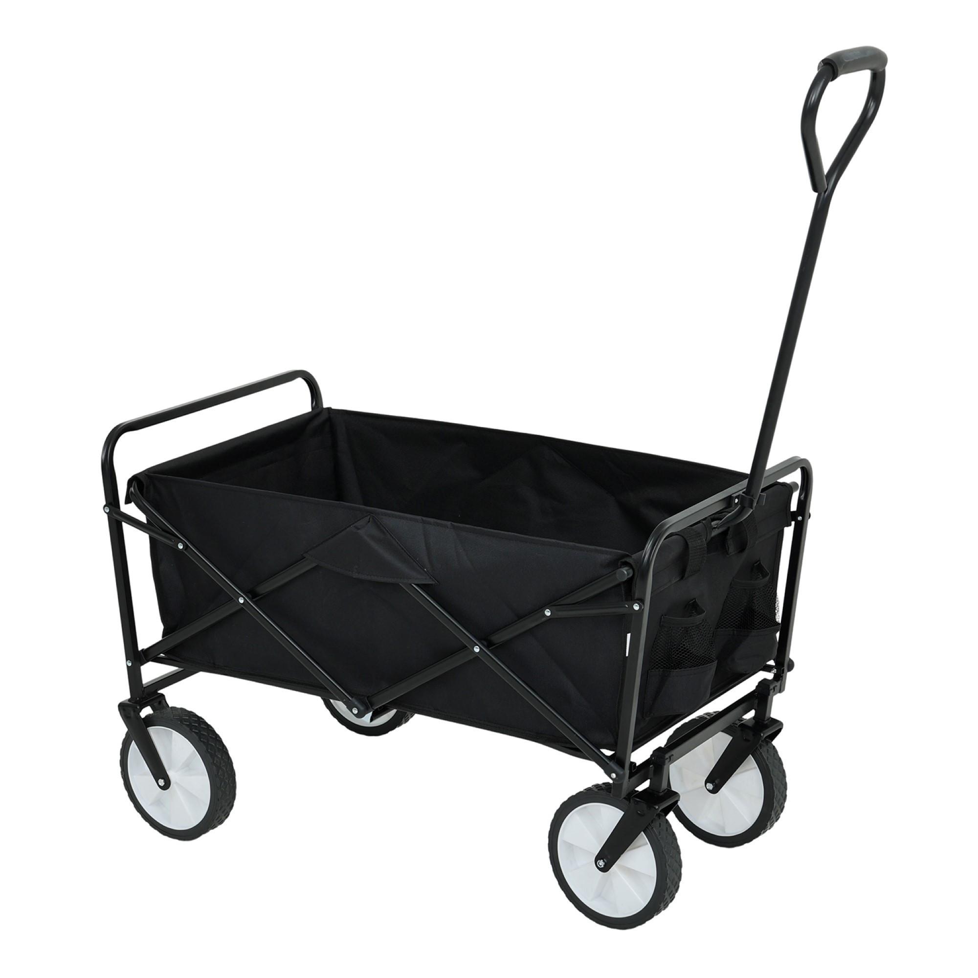 BOLLERWAGEN Faltbar, Strandwagen mit 110 kg Tragkraft - Schwarz, Textil (50/59/50cm) - RAUMHIRSCH FURNITURE