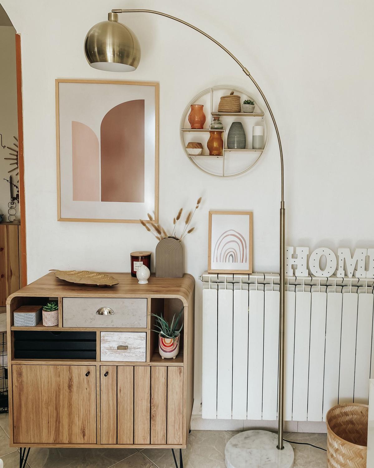 SIDEBOARD Hellbraun Kyle - Braun, Holzwerkstoff (80/87/40cm) - Beliani