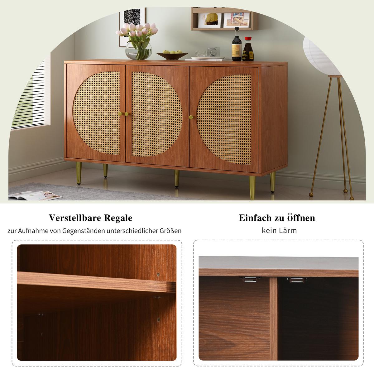 SIDEBOARD 129.8/40/76 cm - Braun, Holzwerkstoff (40/76/130cm) - Urban Meuble