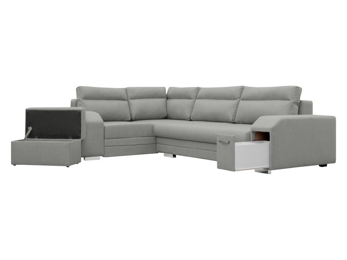 ECKSOFA Alvares, Seite: Links - Beige, Holz/Kunststoff (305/205cm) - MIRJAN24