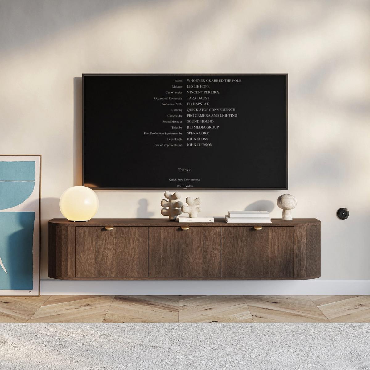 TV-HÄNGEBOARD Coru 175 cm - Dunkelbraun, Holzwerkstoff/Metall (175.4/35/39.1cm) - Selsey