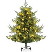 WEIHNACHTSBAUM mit 8 Lichtmodi 135cm Grün - Grün, Metall (135cm) - COSTWAY