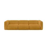 MODULARES Sofa 3-SITZER MIRA-S2 319x89x70 Senfgelb cm Cord - Currygelb/Schwarz, Holzwerkstoff/Kunststoff (319/70/89cm) - ALTDECOR