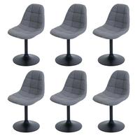 ESSZIMMERSTUHL Grau 6er-Set - Dunkelgrau/Grau, Textil (47/83/43cm) - MCW
