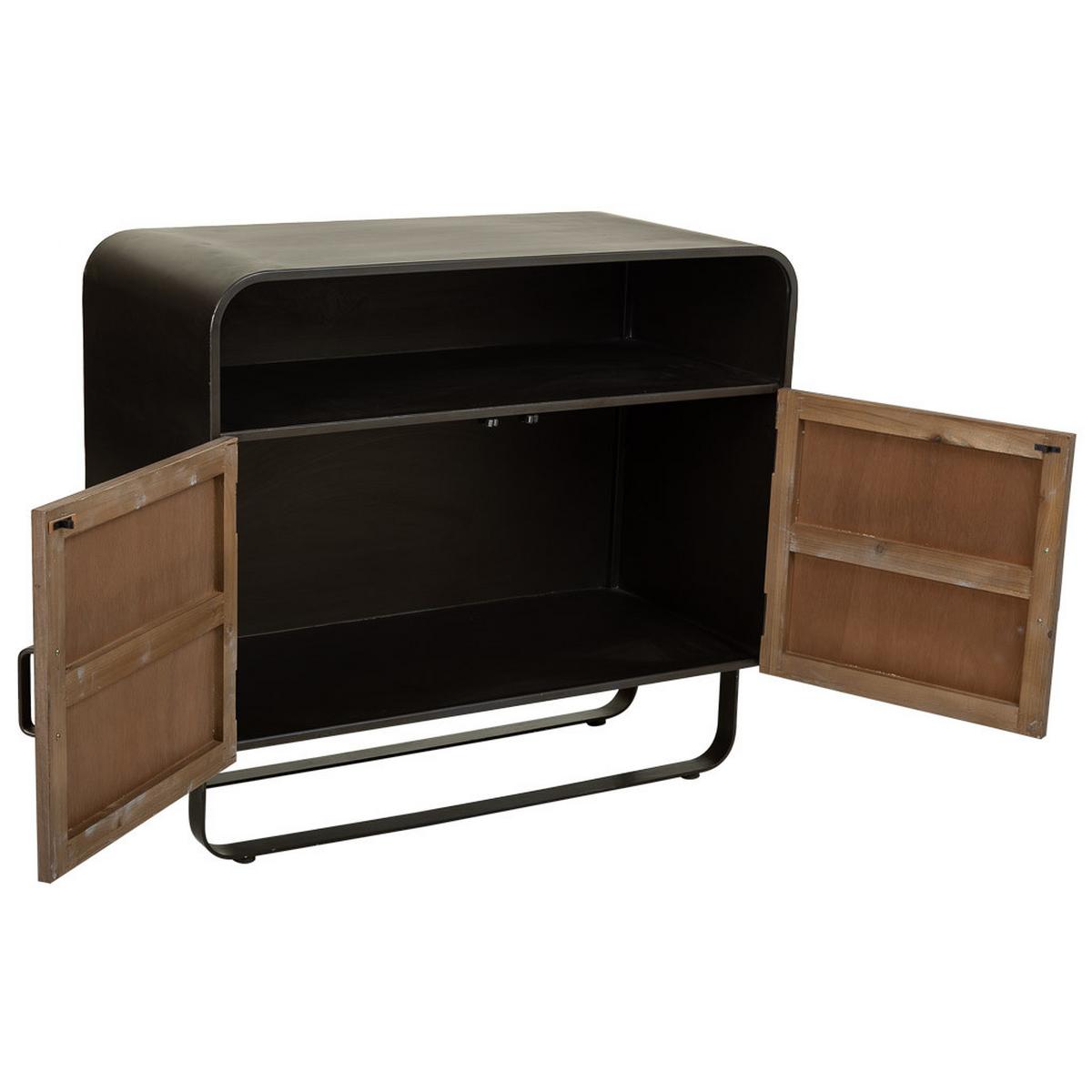 ANRICHTE aus Holz und Metall 90x44x80 cm - Braun, Metall (90/80/44cm) - Wanderlust