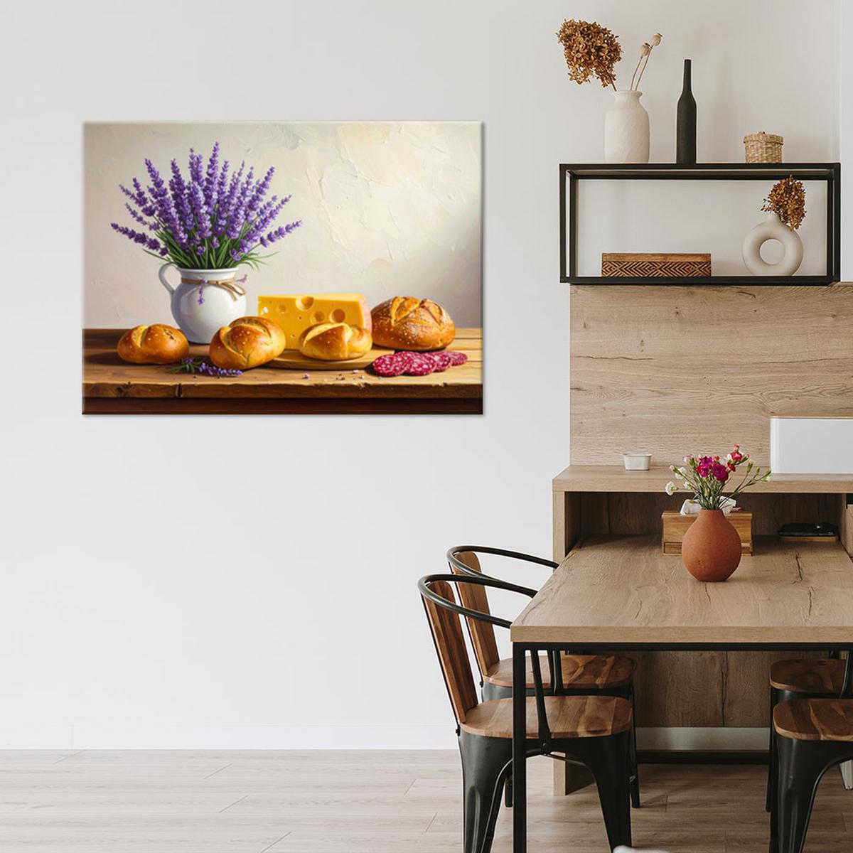 LEINWANDBILD Essen & Trinken 60x40cm - Multicolor, Textil (60/40cm) - Feeby