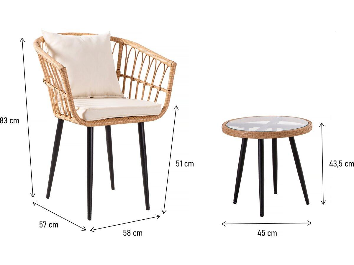 GARTENSITZGRUPPE vela beige - Beige, Metall - Habitat Garten