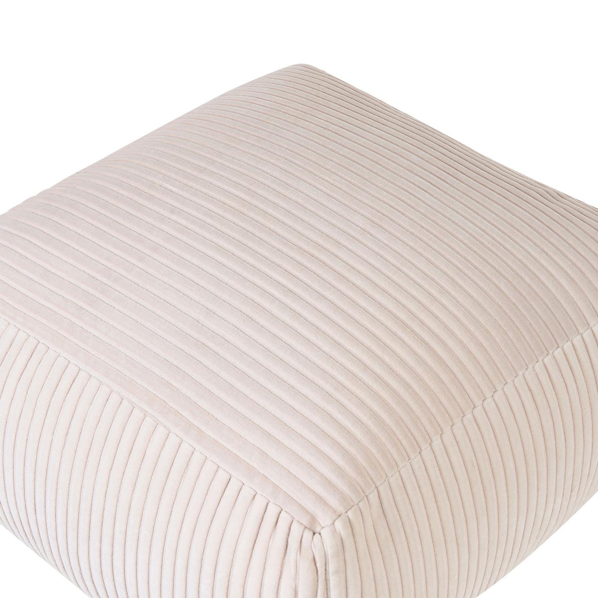 POUF Mukki 50/50/30 cm - Beige, Textil (50/30/50cm) - Beliani
