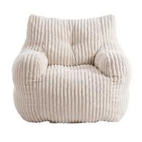 SESSEL weicher cord-stoff ergonomischer mit schaumstofffüllung - Beige, Textil (100/70/94cm) - Urban Meuble