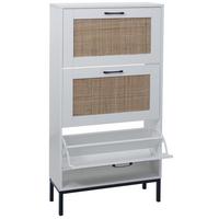 SCHUHSCHRANK Weiß - Weiß, Holz (63/126/24cm) - MCW
