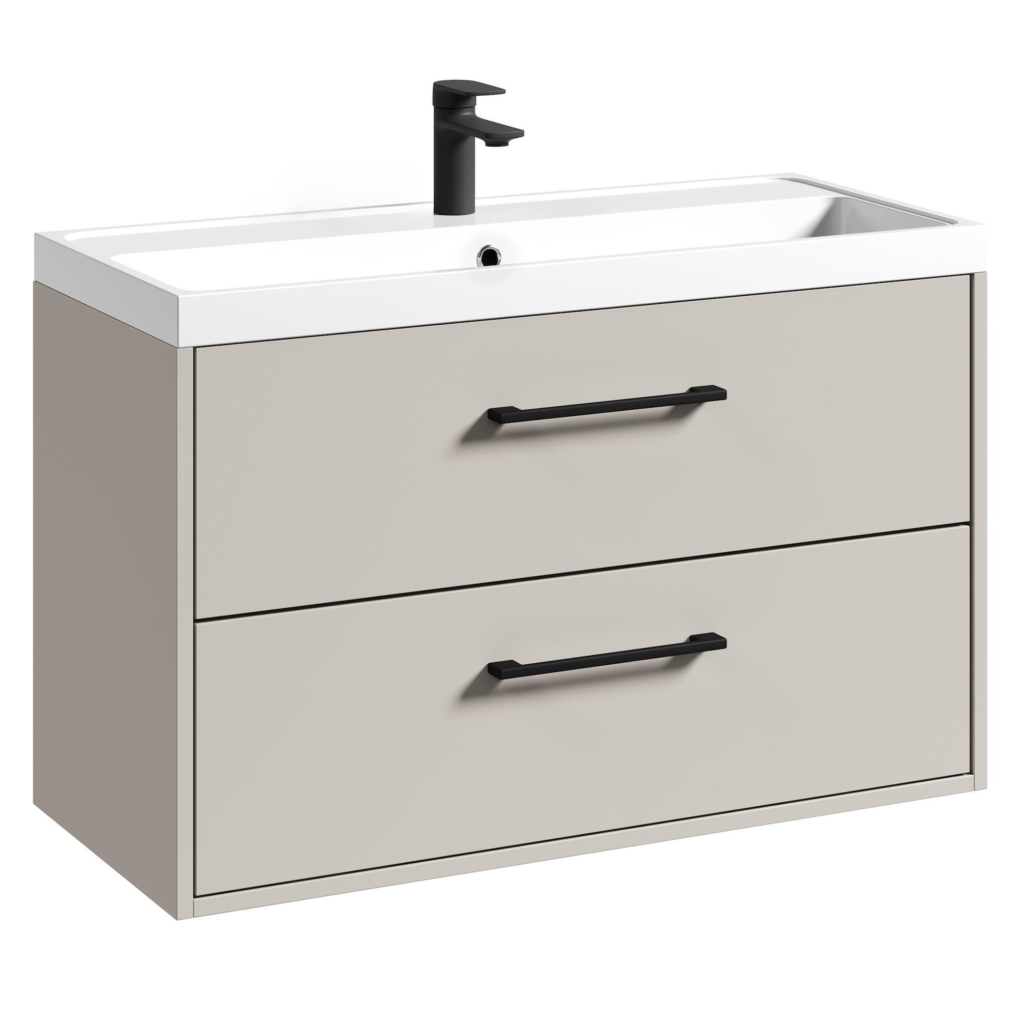 BADMÖBEL-SET Florence 2 Teile Cashmere - 80 x 35 x 51 cm - Kaschmir, Holz (80/55/40cm) - Badplaats