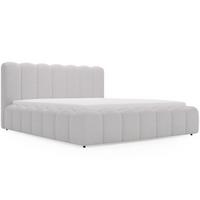 POLSTERBETT Smile 200x200 Bouclé-Stoff Hellgrau - Hellgrau, Textil (200/200cm) - Graingold