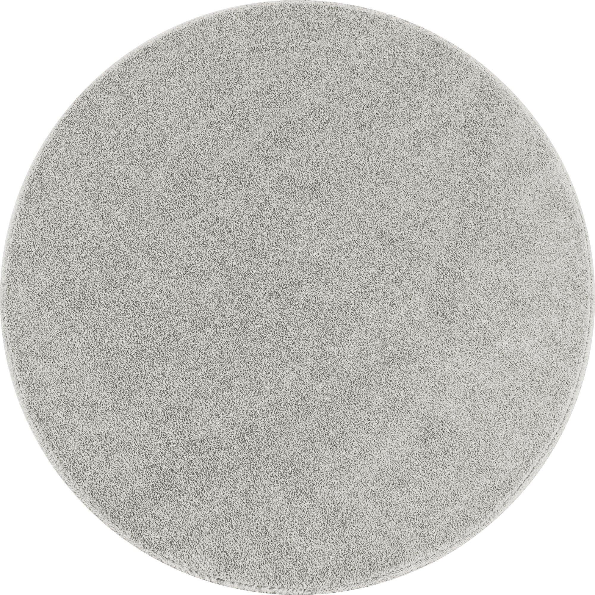 TEPPICH Kurzflor MAIN in Creme, einfarbig, Ø 120 cm - Beige, Textil (120/120cm) - KADIMA DESIGN