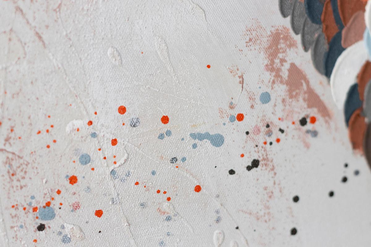 ACRYLBILD HANDGEMALT 60/60 cm - Weiß/Braun, Holz/Textil (60/60cm) - KUNSTLOFT