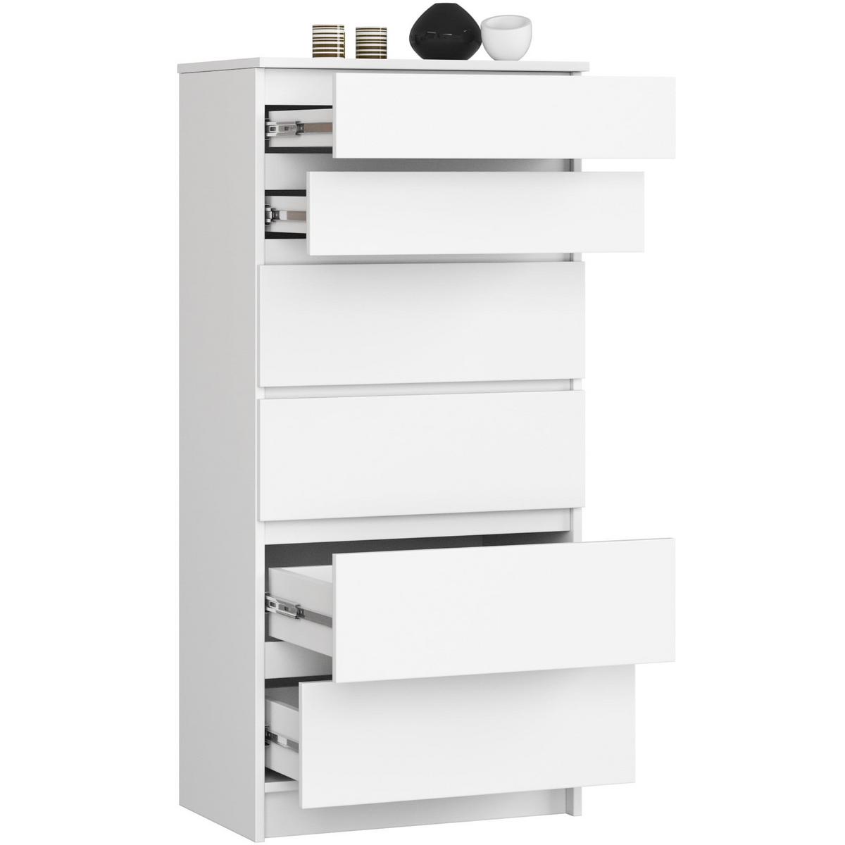 KOMMODE Weiß 130/60/40 - Weiß, Holzwerkstoff (60/130/40cm) - RAUMHIRSCH FURNITURE