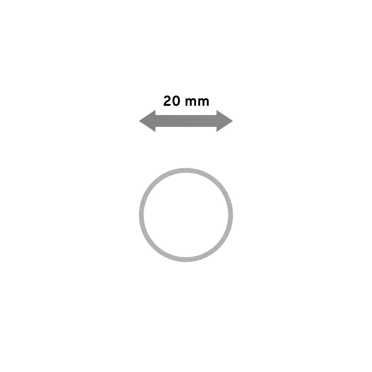 RUNDROHR 100 cm, 20 mm Ø Weiß - Weiß, Metall (100cm) - INTERDECO