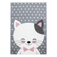 KINDERTEPPICH TASNA, mit Katzen-Motiv, Rosa, 80 x 150 cm - Rosa, Textil (150/80cm) - KADIMA DESIGN