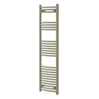 HANDTUCHHEIZKÖRPER 500 x 1500 mm Beige Badheizkörper gebogen mit Seitenanschluss - Beige, Metall (50/150/3cm) - LuxeBath