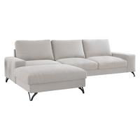 ECKSOFA Flavio, Seite: Links - L1F+L2F+R4 - Kaschmir/Schwarz, Holz/Textil (300/179cm) - MIRJAN24