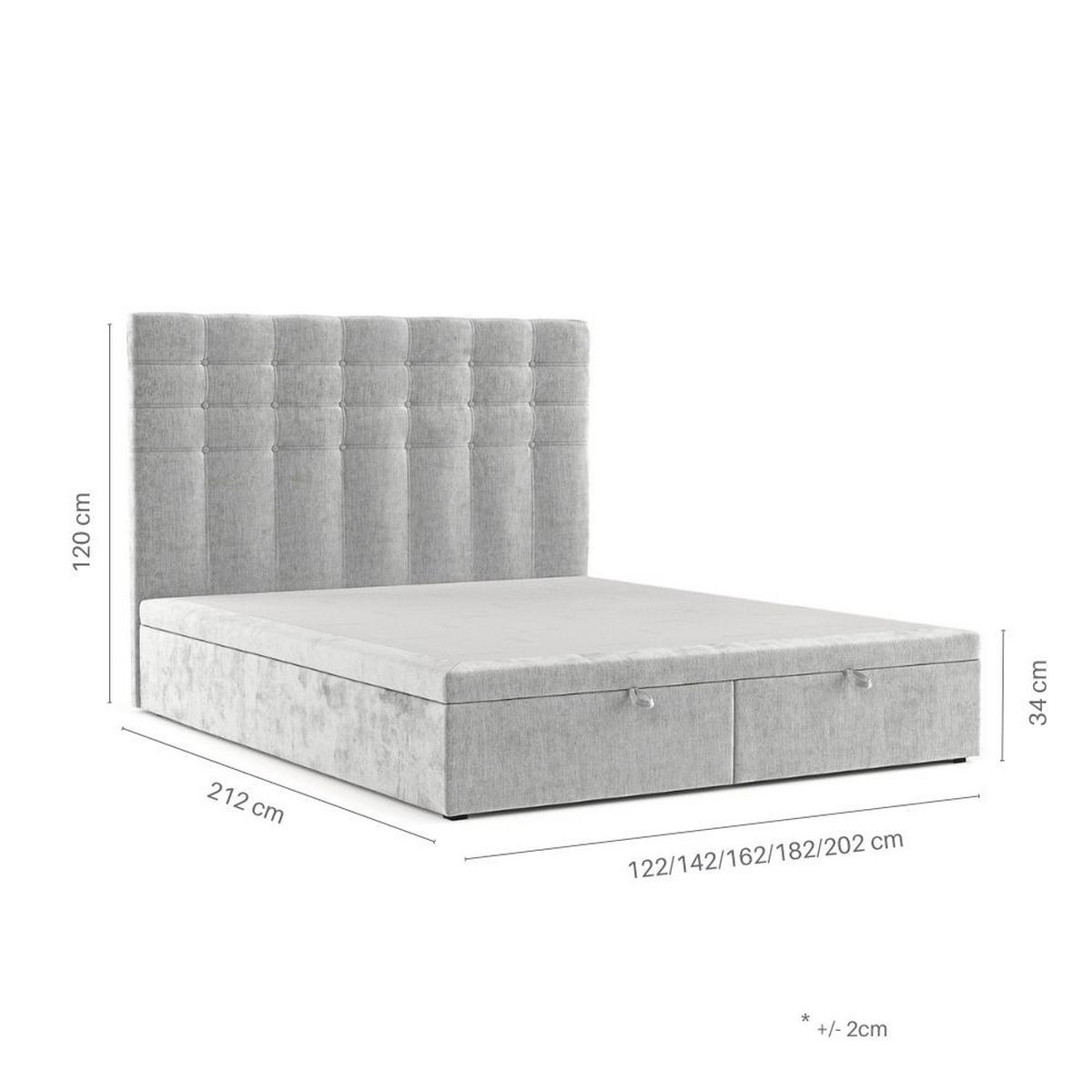 POLSTERBETT Callo mit Stauraum 200/200 cm Hellbeige im Alta Stoff - Sandfarben/Schwarz, Holz/Holzwerkstoff (200/200cm) - AltaBeds