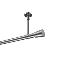 GARDINENSTANGE Sonette Sitra 100 cm, 1-läufig, 20 mm Ø Chrom - Chromfarben, Metall (100cm) - INTERDECO
