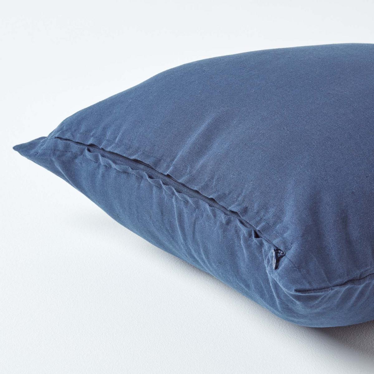 KISSENBEZUG Leinen - Dunkelblau, Textil (40/40cm) - Homescapes