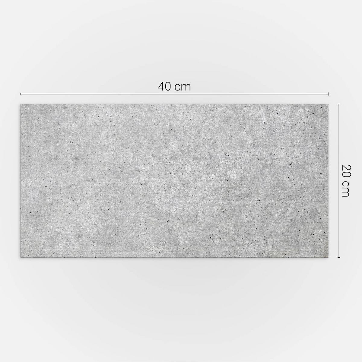 WANDPANEEL 10x 40x20 cm selbstklebend Cemento - Graphitfarben, Kunststoff (20/1.6/40cm) - Wallfluent