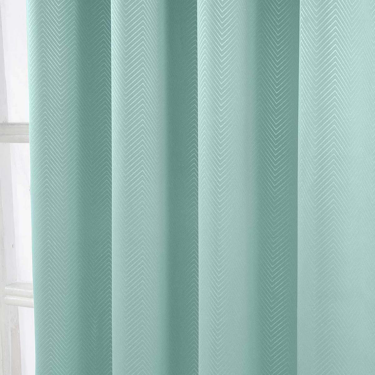 VERDUNKELUNGSVORHÄNGE Fischgrät mit Thermo-Funktion, Ösen 228/228 cm - Pastellblau, Textil (228/228cm) - Homescapes