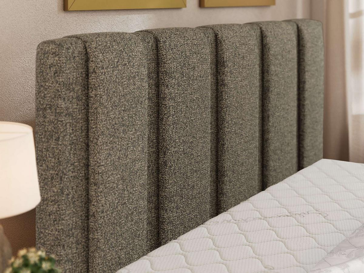 POLSTERBETT SAVINO CLASSIC 140/200 - Grau Struktur - Multipocket-Matratze - Schwarz/Grau, Kunststoff/Textil (140/200cm) - MKS