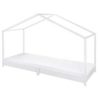 HAUSBETT 90 x 200 cm Bodenbett weiß - Weiß, Holzwerkstoff (90/200cm) - Roba