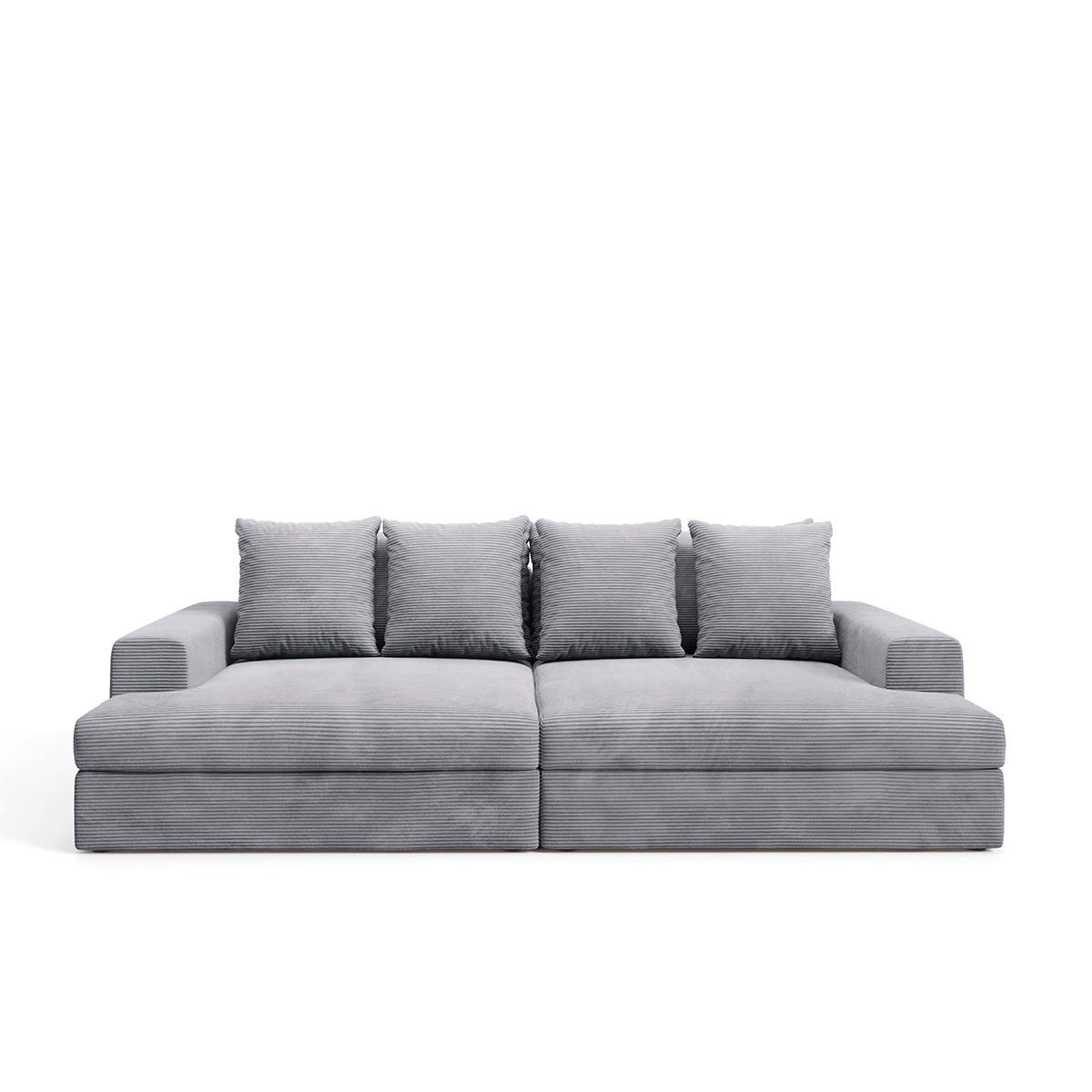 SOFA Paola 3 Sitzplätze Hellgrau - Hellgrau, Holz (272/86/167cm) - Petits-meubles