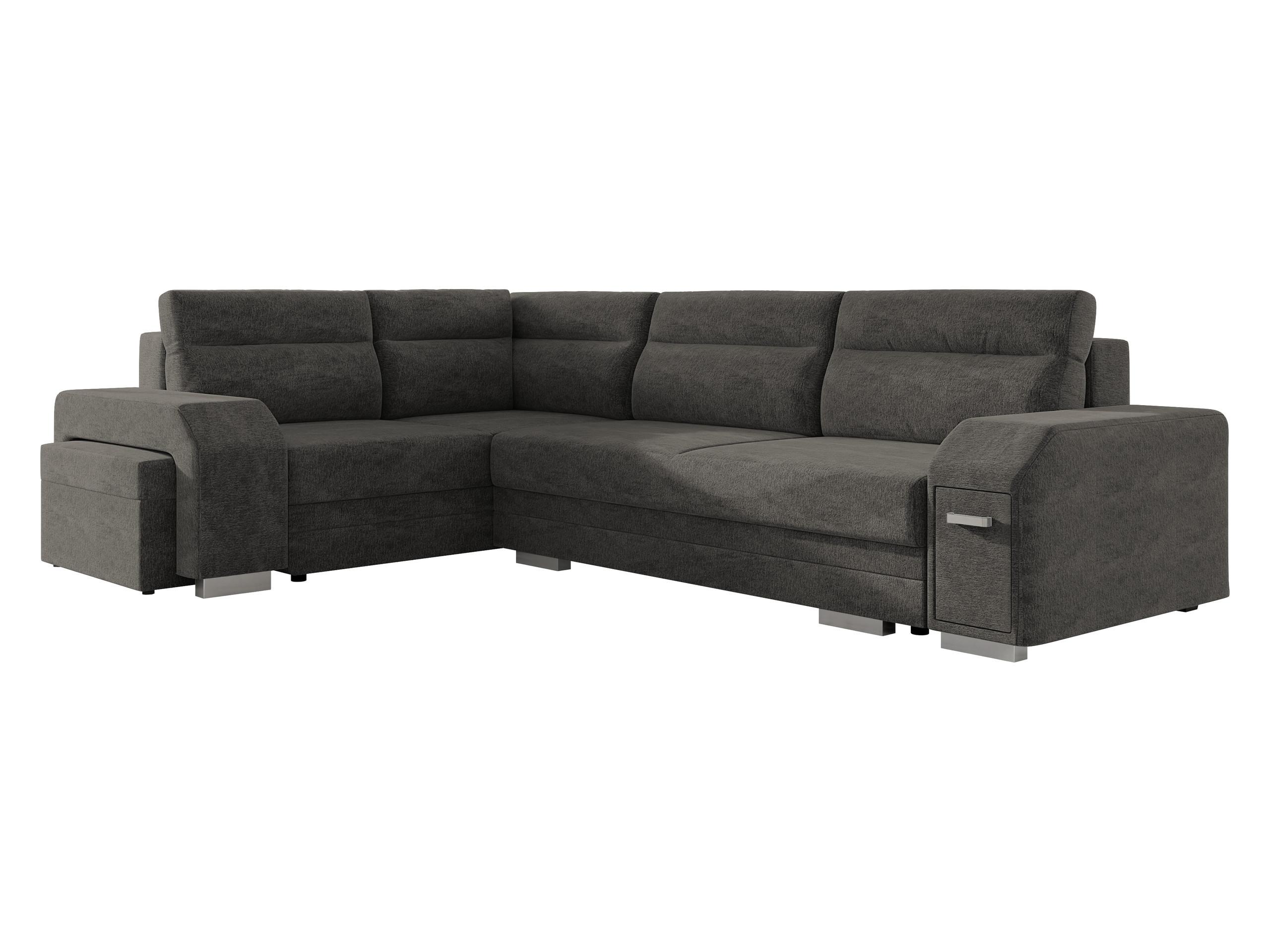 ECKSOFA Alvares, Seite: Links - Dunkelgrau, Holz/Kunststoff (305/205cm) - MIRJAN24