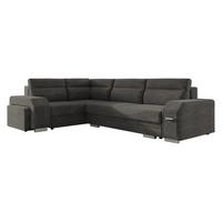 ECKSOFA Alvares, Seite: Links - Dunkelgrau, Holz/Kunststoff (305/205cm) - MIRJAN24