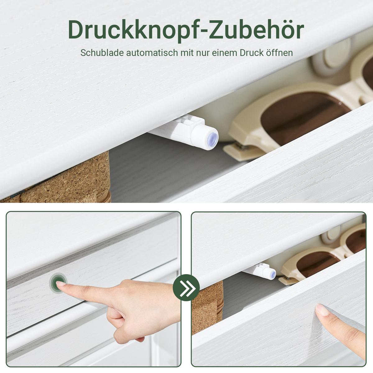 SCHUHSCHRANK mit 3 Klappen, Weiß 53x118x24cm - Weiß, Holzwerkstoff (53/118/24cm) - SoBuy