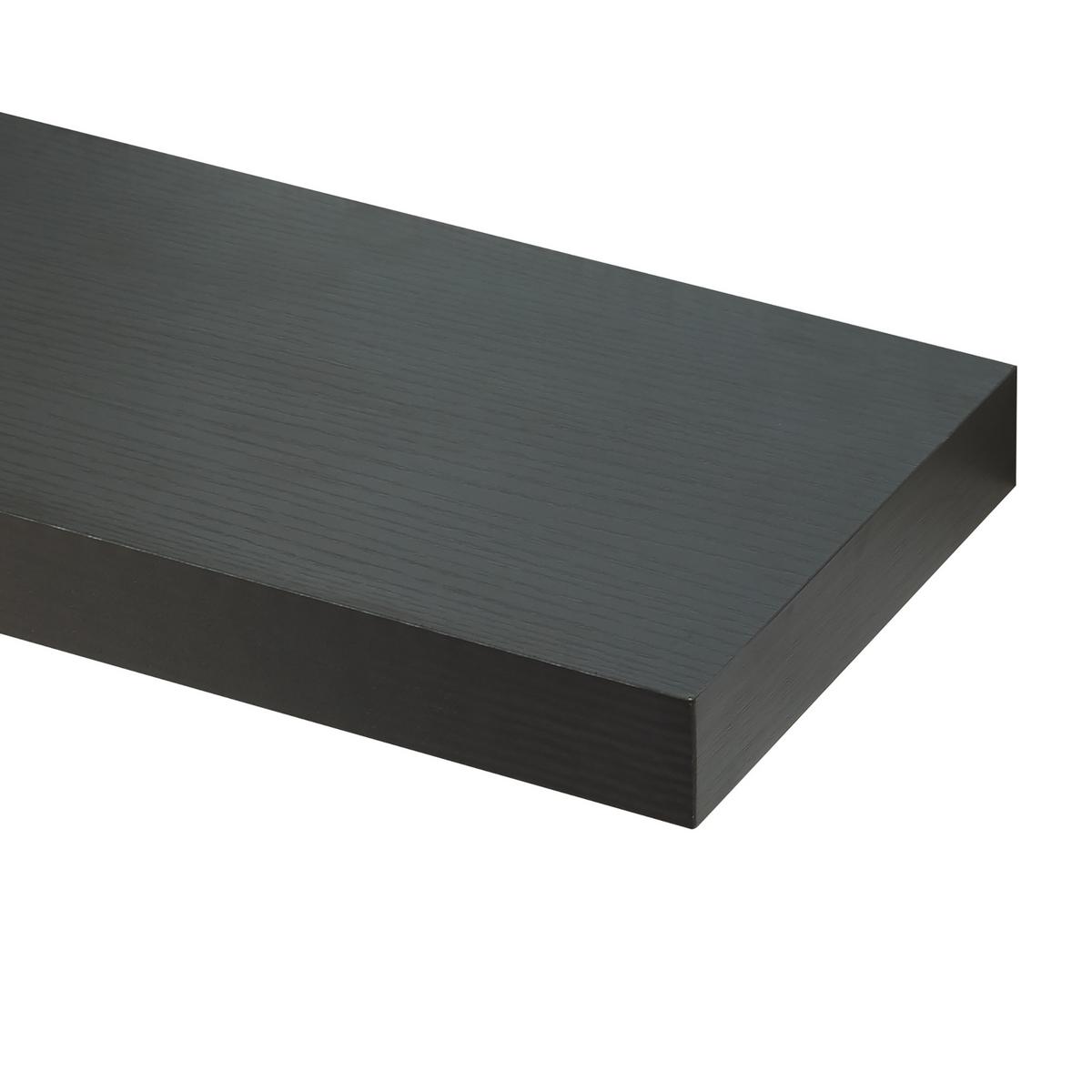 WANDREGAL-SET 3 TLG. Stranda - Schwarz, Holzwerkstoff/Metall (38/3.5/17cm) - [en.casa]