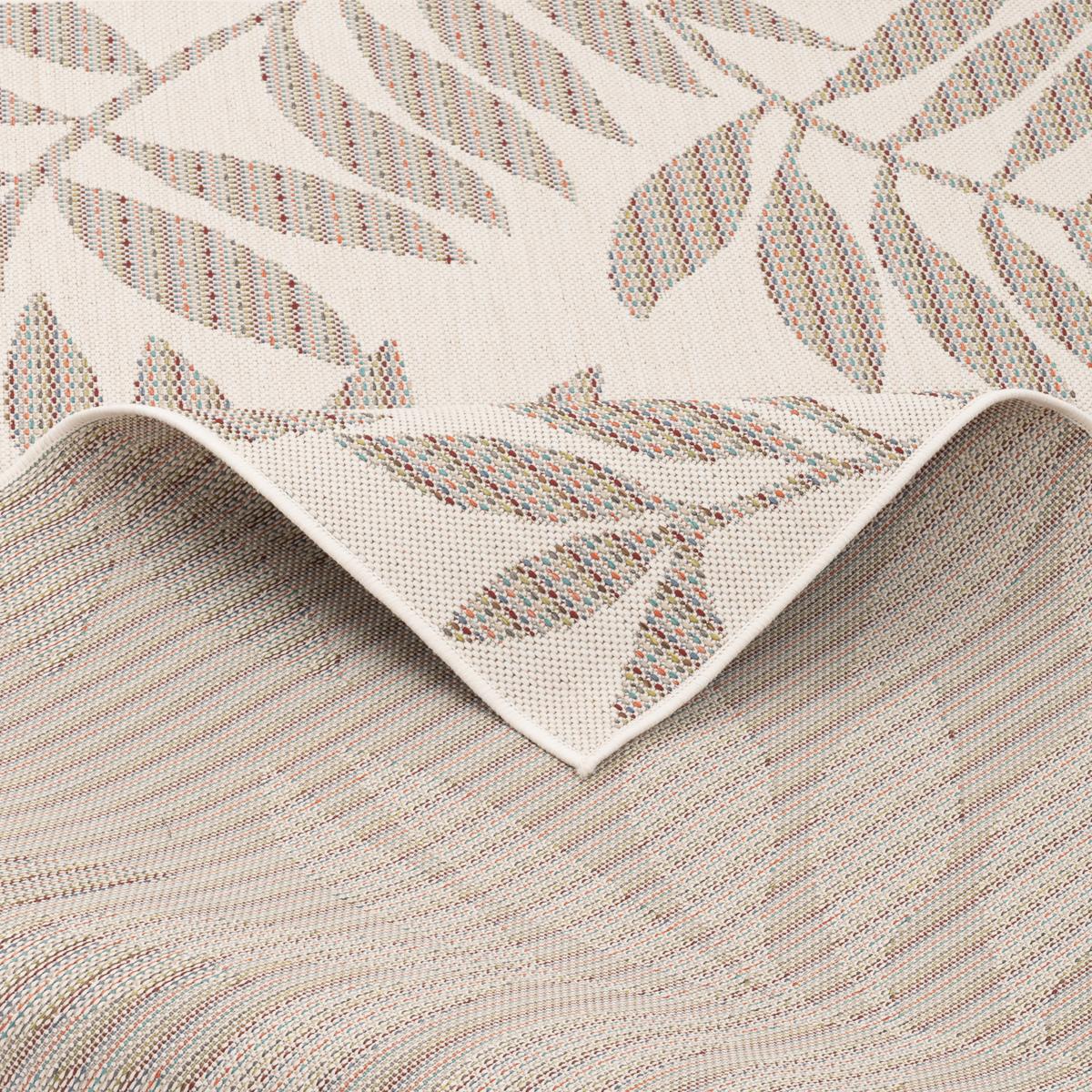 IN & OUTDOOR TEPPICH FLACHGEWEBE CAMPUS BLÄTTER - Beige, Textil (140/200cm) - Pergamon