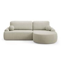ECKSOFA CLEO mit Schlaffunktion Version Rechte QUELLE 03 - Ecru, Kunststoff (264/172cm) - Lookway