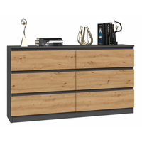 KOMMODE Anthrazit, Artisan 138/75/40 - Anthrazit, Holzwerkstoff (138/75/40cm) - RAUMHIRSCH FURNITURE
