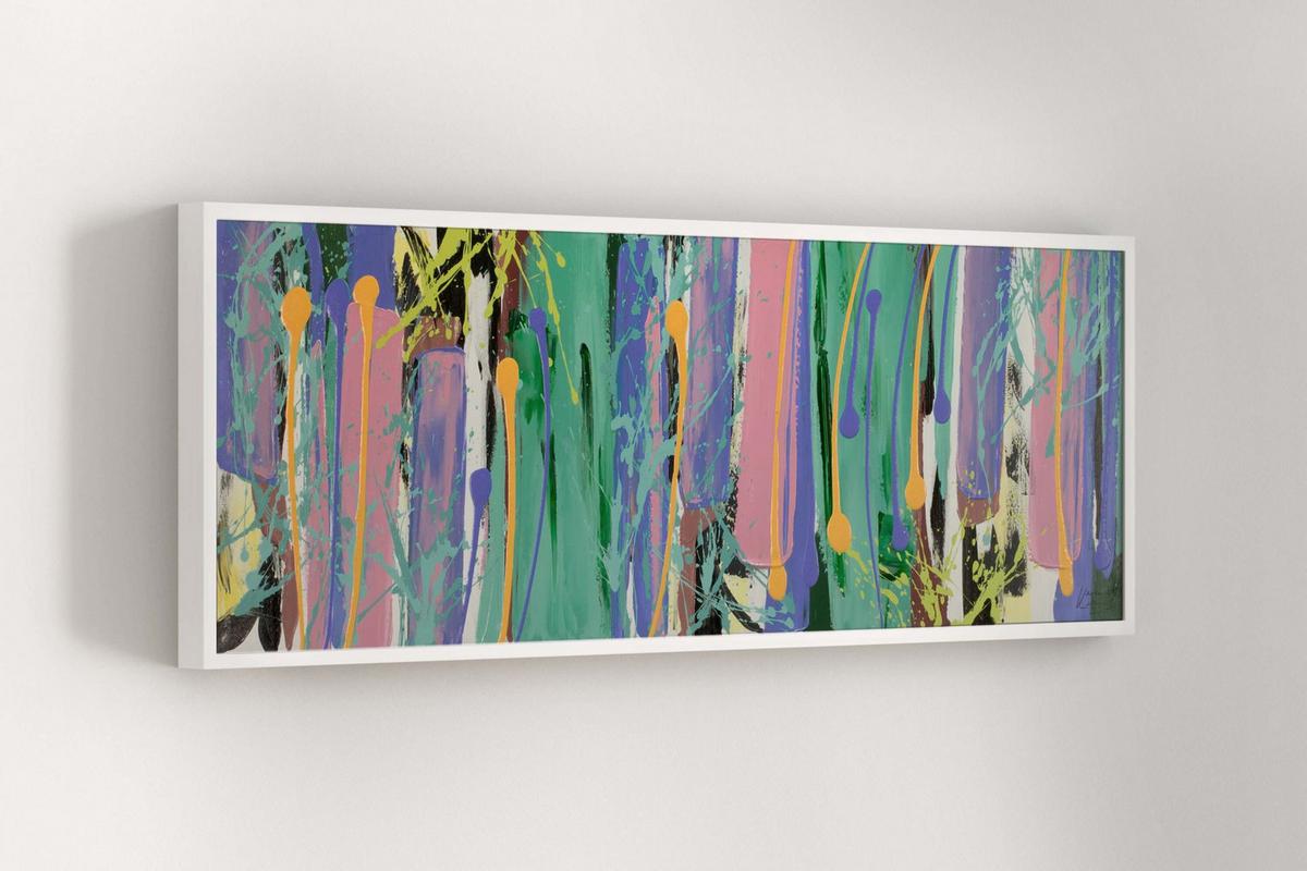 ACRYLBILD HANDGEMALT 150/50 cm - Multicolor, Holz/Textil (150/50cm) - KUNSTLOFT