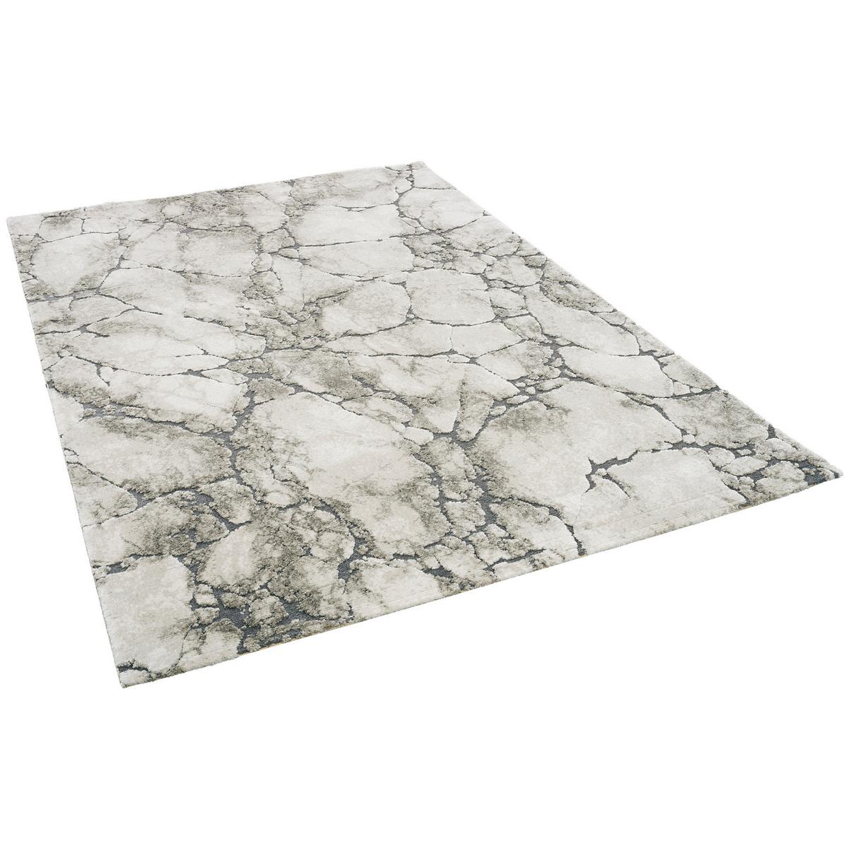VENEZIA LUXUS DESIGNER TEPPICH MARMOR OPITK - Grau, Textil (120/170cm) - Pergamon