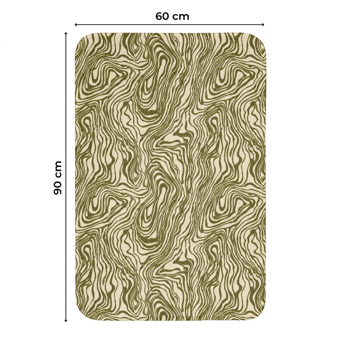 WC-VORLEGER Abstrakt - Marmor - Grün Toilettenvorleger 60x90 cm - Dunkelgrün, Textil (60/1cm) - OnlyWow