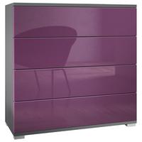 KOMMODE Pavos Brombeer Hochglanz - Brombeere, Holzwerkstoff (76/76/35cm) - Vladon